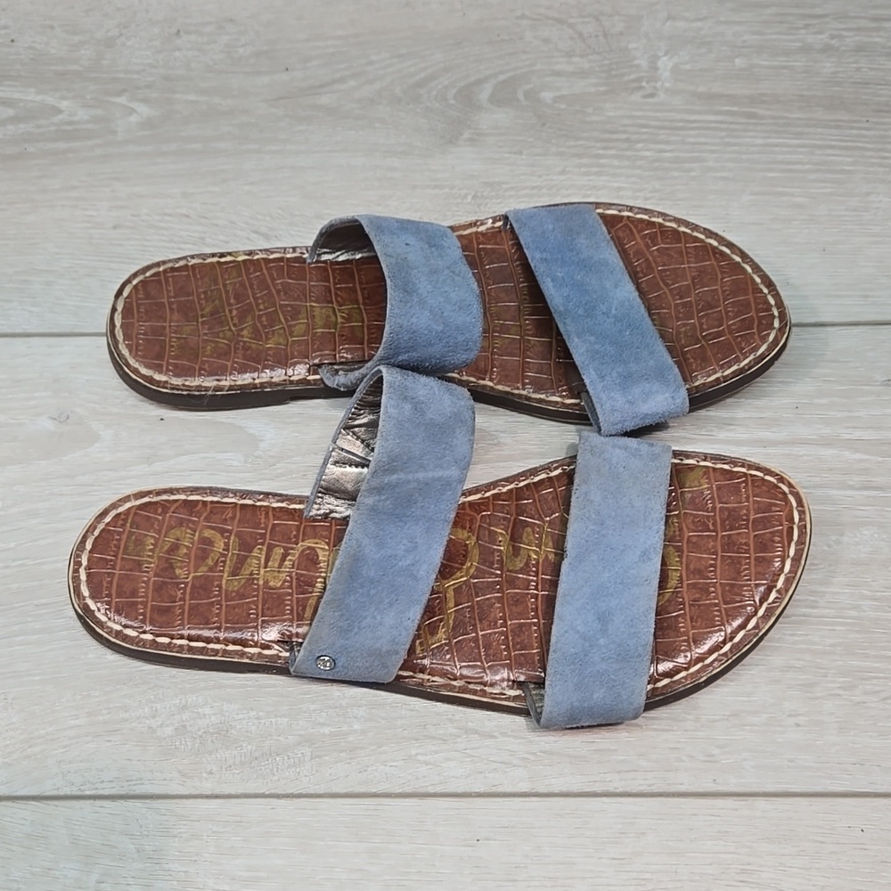 Sam Edelman Women Suede Double Strap Sandals Flats Shoes Sz 8M - Picture 2 of 10